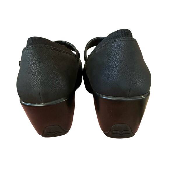 Rialto Black Mary Jane Wedge Shoes Whimsy Goth Preppy Comfort Arch Support 7M - Picture 8 of 9